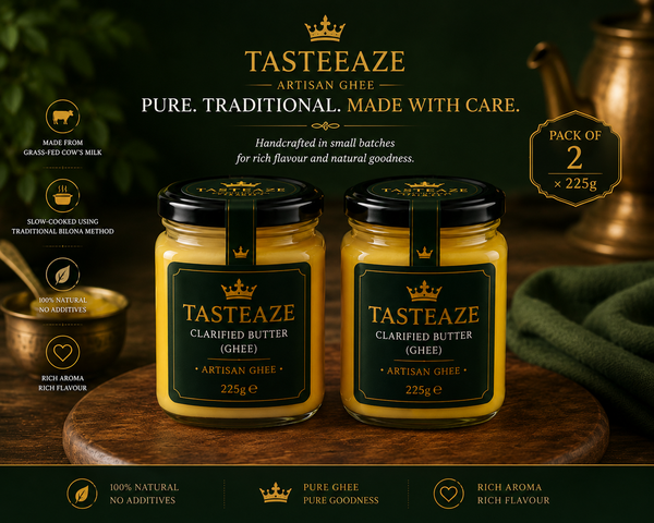 Tasteaze Artisan Clarified Butter (Ghee) — Pack of 2 × 225g